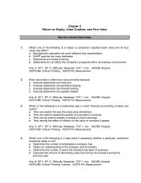 Chapter 5 Which of the following is a fundamental way in which financial