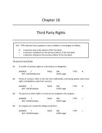 Business Law Chapter 16 Relish Highly Regarded Vendor not Valid Because Performance