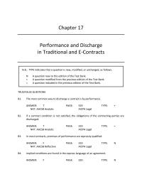 Business Law Chapter 17 A condition that must be fulfilled before a party’s performance&nbsp;