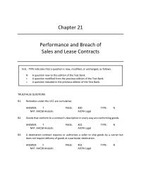 Business Law Chapter 21 a buyer breaches a contract while the seller is still in possession
