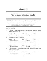 Business Law Chapter 22 Noise Stores Inc Avoid Liability For most Implied