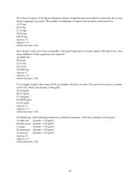 Chapter 2 &nbsp;A dose of aspirin of 5.0 mg per kilogram of body weight has been
