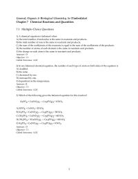 Chapter 7 the total number of molecules is the same in reactants and products