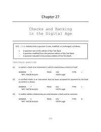 Business Law Chapter 27 The maximum time that a bank can hold funds from deposited