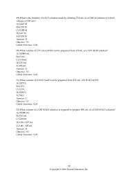 Chapter 9 What is the molarity of a KCl solution made by diluting&nbsp;