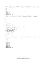Chapter 11 How many moles of H2O are produced when 1 mole of Mg