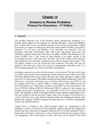 Finance Chapter 14 Parity Relations Purchasing Power Parity Says That