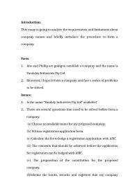 Corporate Law IntroductionThis