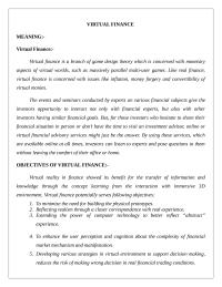 virtual finance