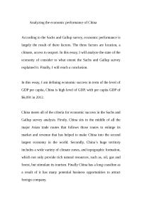 Analyzing the economic performance of China