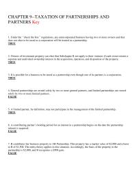 Chapter 9 Partners May Agree Specially Allocate Any
