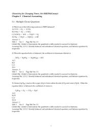 Chapter 5 1 Identify Balanced And Unbalanced Chemical Equations And