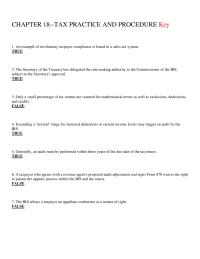 Chapter 18 Tax Practice And Procedure Key Example