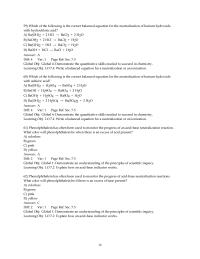 Chapter 7 2 Which of the following is the correct balanced equation
