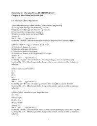 Chapter 8 1 With respect to energy content, reduced forms of matter