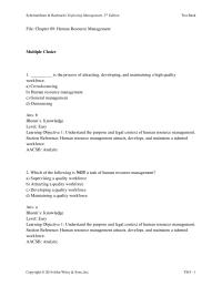 Chapter 9 1 Reference Strategic Human Resource Management Aligns Human