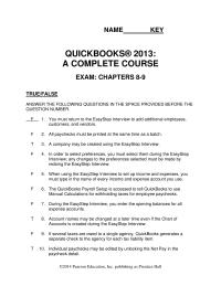 Written Exams-qb you enter the opening balances for all expense accounts