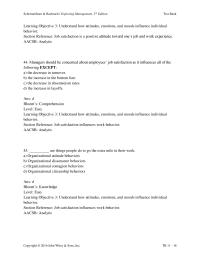 Chapter 11 2 Reference Job Satisfaction Influences Work Behavior Analytic