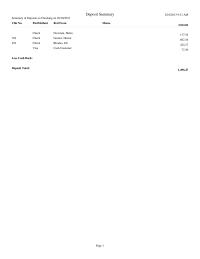Comprehensive Exam-17 Summary of Deposits to Checking&nbsp;Customer Memo&nbsp;