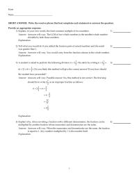 Chapter 3 Tell what you would do if you added the fraction
