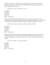 Chapter 4 3 What is the molarity of a potassium triiodide solution