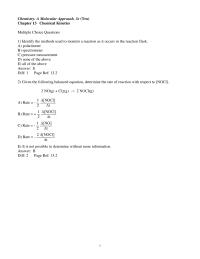 Chapter 13 1 The Rate Second Order Reactions Dependent Concentration d