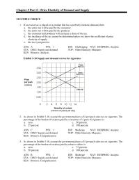 Chapter 5 If the price elasticity of demand for a good is elastic