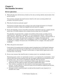 Chapter 6 Homework Cost Goods Sold Merchandise Inventory Recorded The