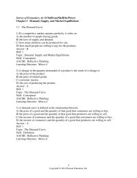 Chapter 3 1 If a competitive market operates perfectly