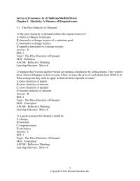 Chapter 4 1 The price elasticity of demand reflects the responsiveness of