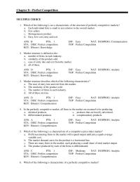Chapter 8&nbsp;The firms in the market produce differentiated products