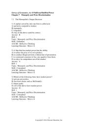 Chapter 7 1 Which of the following is NOT a characteristic of a monopoly