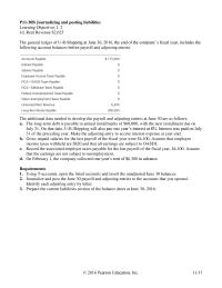 Chapter 11 Homework Gross unpaid salaries for the last payroll of the fiscal year