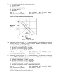 Chapter 11 To help close an inflationary gap, the government&nbsp;