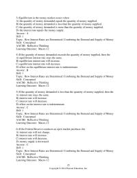 Chapter 17 2 Equilibrium in the money market occurs when