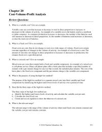 Chapter 20 Homework&nbsp;What is the purpose of using the high-low method