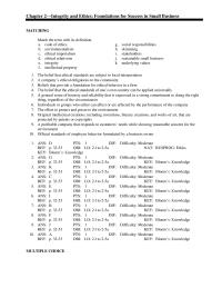 Chapter 2 Integrity And Ethics Foundations For Success