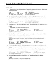 Chapter 6 A business plan is a written document that sets out&nbsp;
