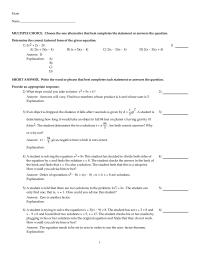 Chapter 6 How could you advise this student