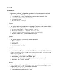 Chapter 7 Balance Sheet What The Preferable Presentation Notes