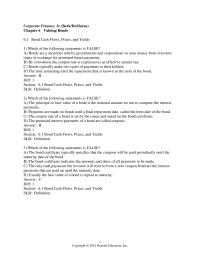 Chapter 6 Bond Cash Flows Prices And Yields skill Conceptual use