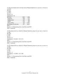 Chapter 8 The incremental unlevered net income Shepard Industries&nbsp;