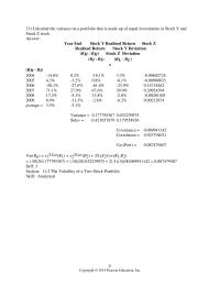 Chapter 11 Consider an equally weighted portfolio that contains