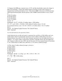 Chapter 16 that shareholders expects the change indebt to be permanent