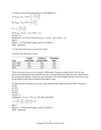Chapter 17 The tax rates shown are for financial assets held for one year
