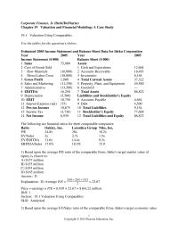 Chapter 19 Based upon the average EV/EBITDA ratio of the comparable