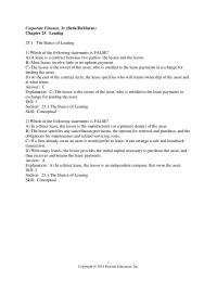 Chapter 25 A lease where ownership of the asset transfers to the lessee