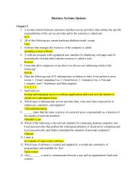 Business Systems Quizzes