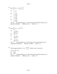 Chapter 3 The following table gives values for two functions&nbsp;