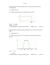 Chapter 7 Density Function For The Daily Calorie Intake